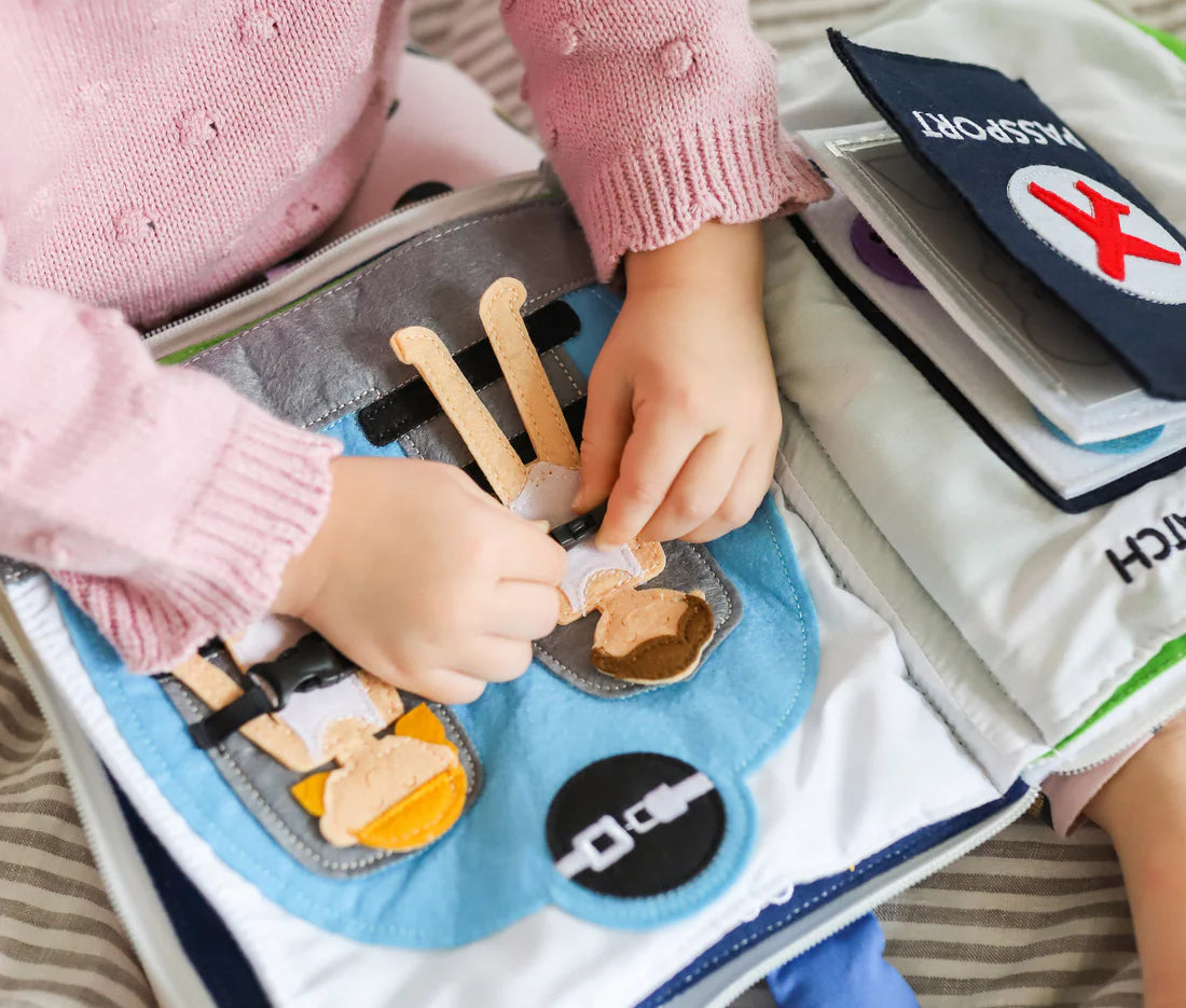 Fabric Activity Quiet Book – Away We Go