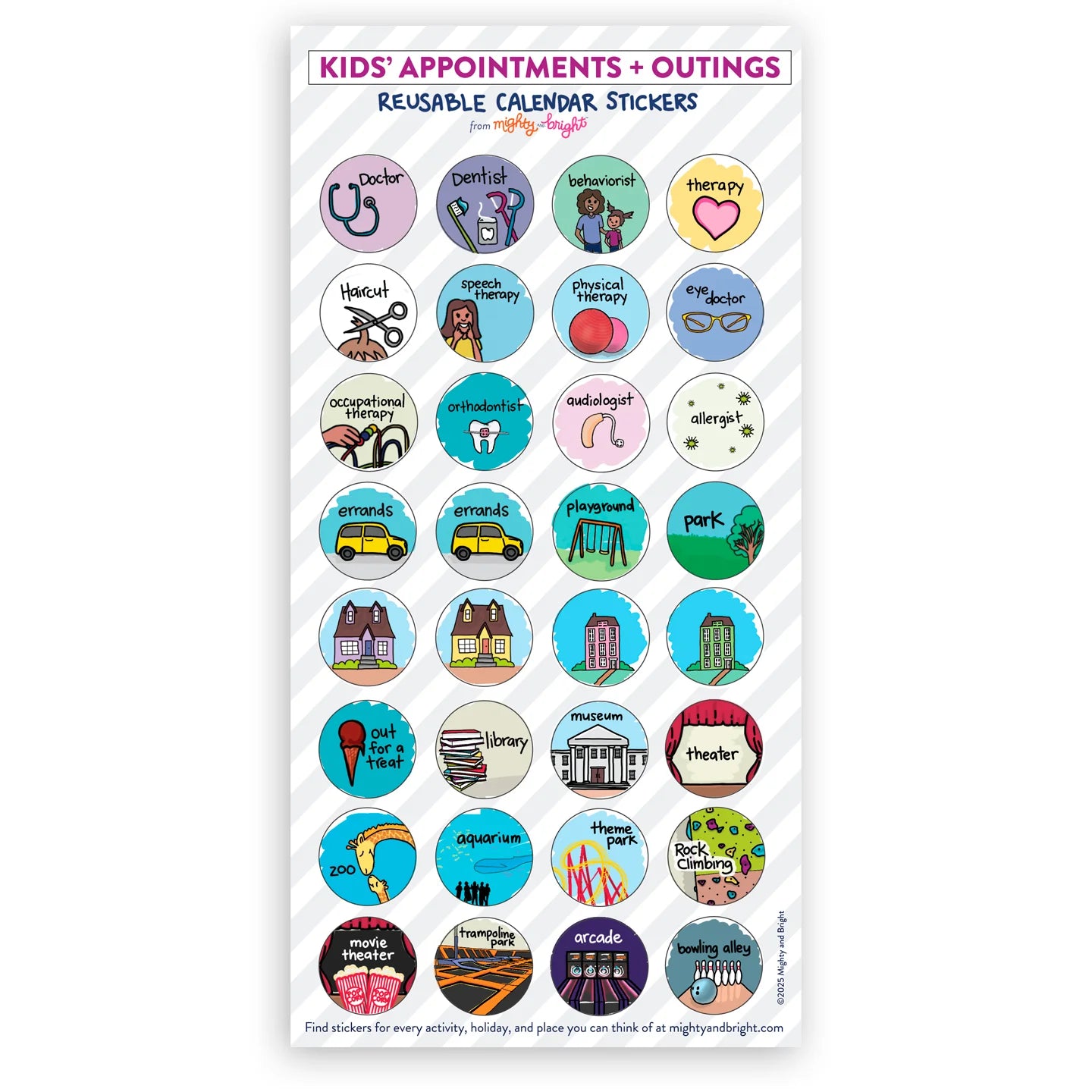 Mighty + Bright Kids Stickers