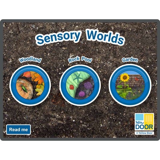 Sensory Worlds App: Woodland, Rock Pool, Garden
