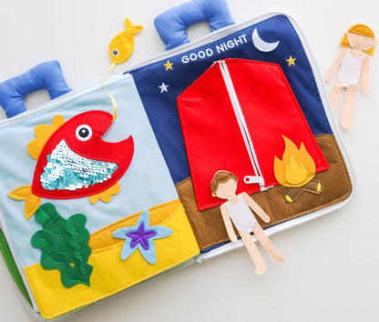 Fabric Activity Quiet Book – Away We Go